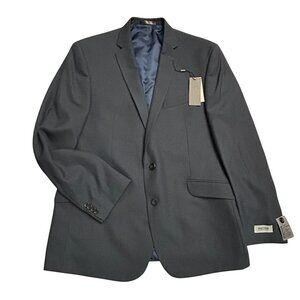 Kenneth Cole Reaction Men's Suit Jacket Size 44R Dark Blue Button Front $275 NWT